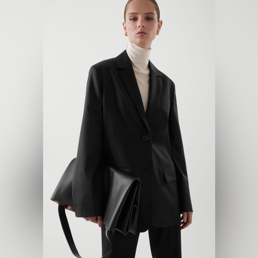 COS Single-breasted wool blazer